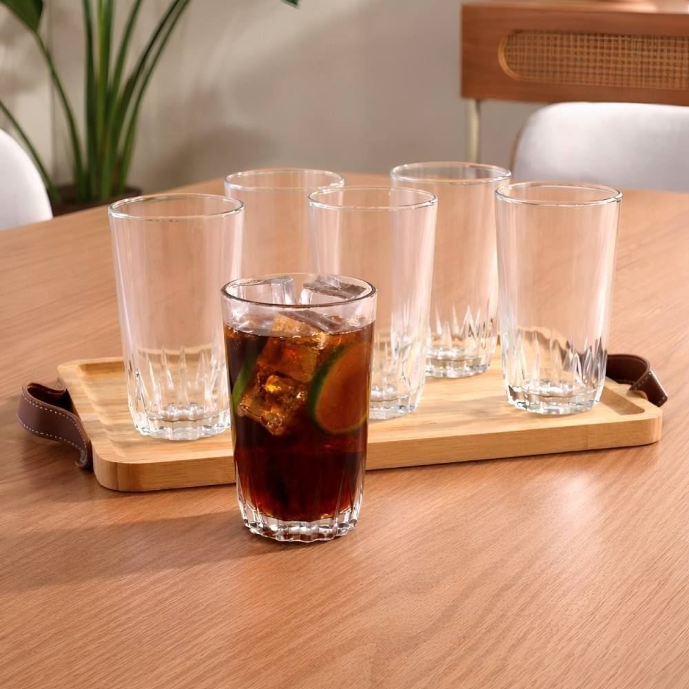 Jogo de Copos de Vidro Veneza 320Ml Havan Casa - 6 Peças