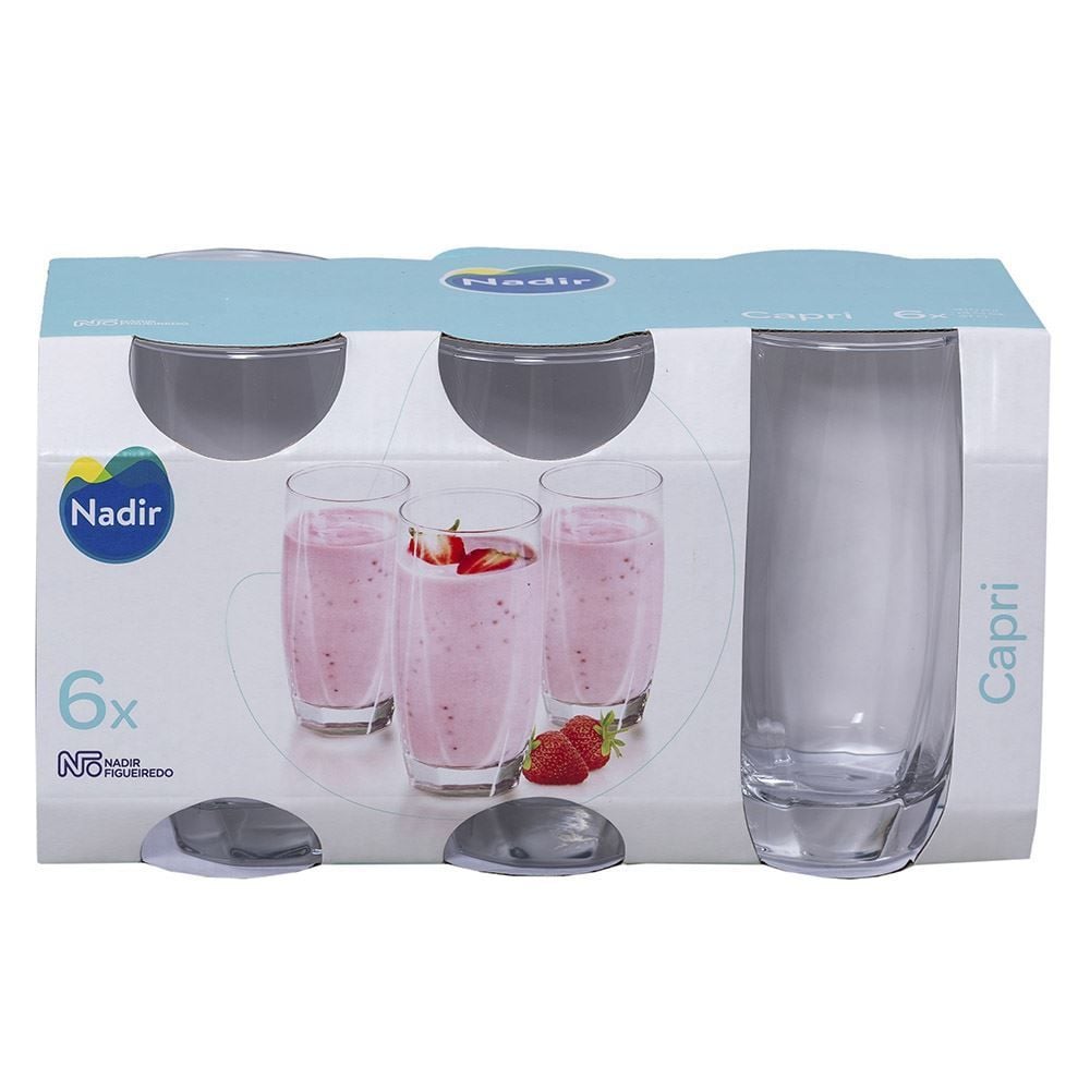 Jogo De Copos Long Drink Capri Nadir 410Ml - 6 Peças