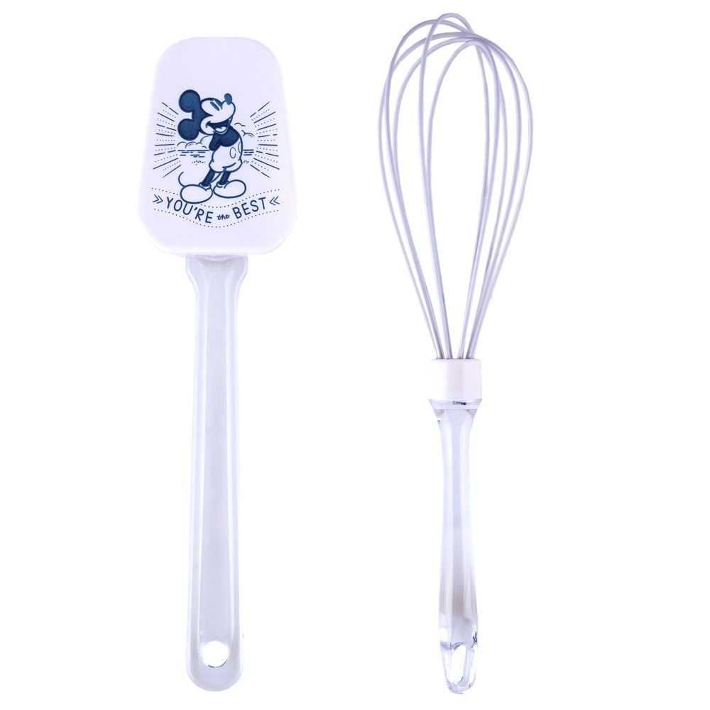 Jogo De Espátula E Fouet De Silicone Disney Mickey Best 2 Peças - Cinza