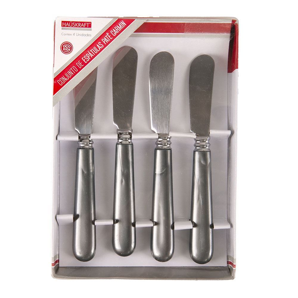 Jogo De Espátula Para Patê Haüskraft 4 Peças - Petróleo