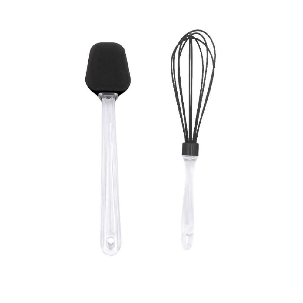 Jogo De Espátula E Batedor Basic Havan Casa 2 Peças - Preto