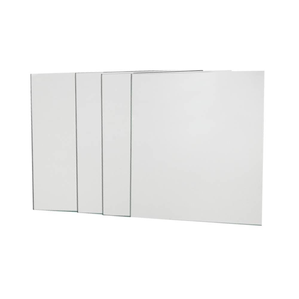 Jogo De Espelho Adesivo Mini Quadrado 20Cm - 4 Peças