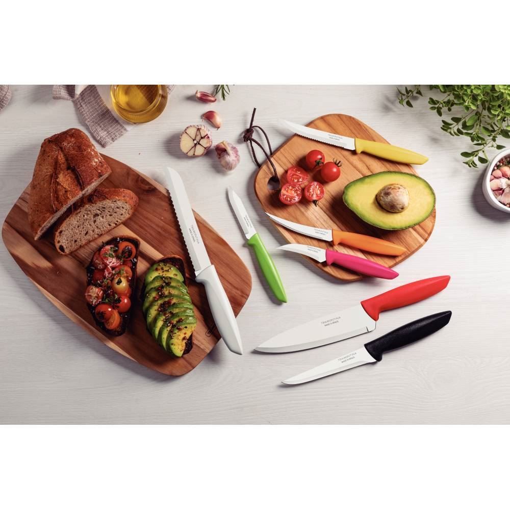 Jogo De Faca Tramontina Aço Inox 7 Peças - Mix Cores 