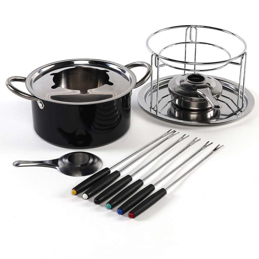 Jogo De Fondue Preto Havan Casa - 11 Peças