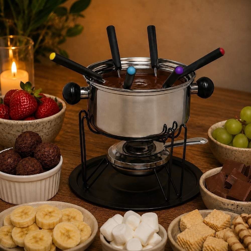 Jogo de Fondue Inox Casita - 11 Peças