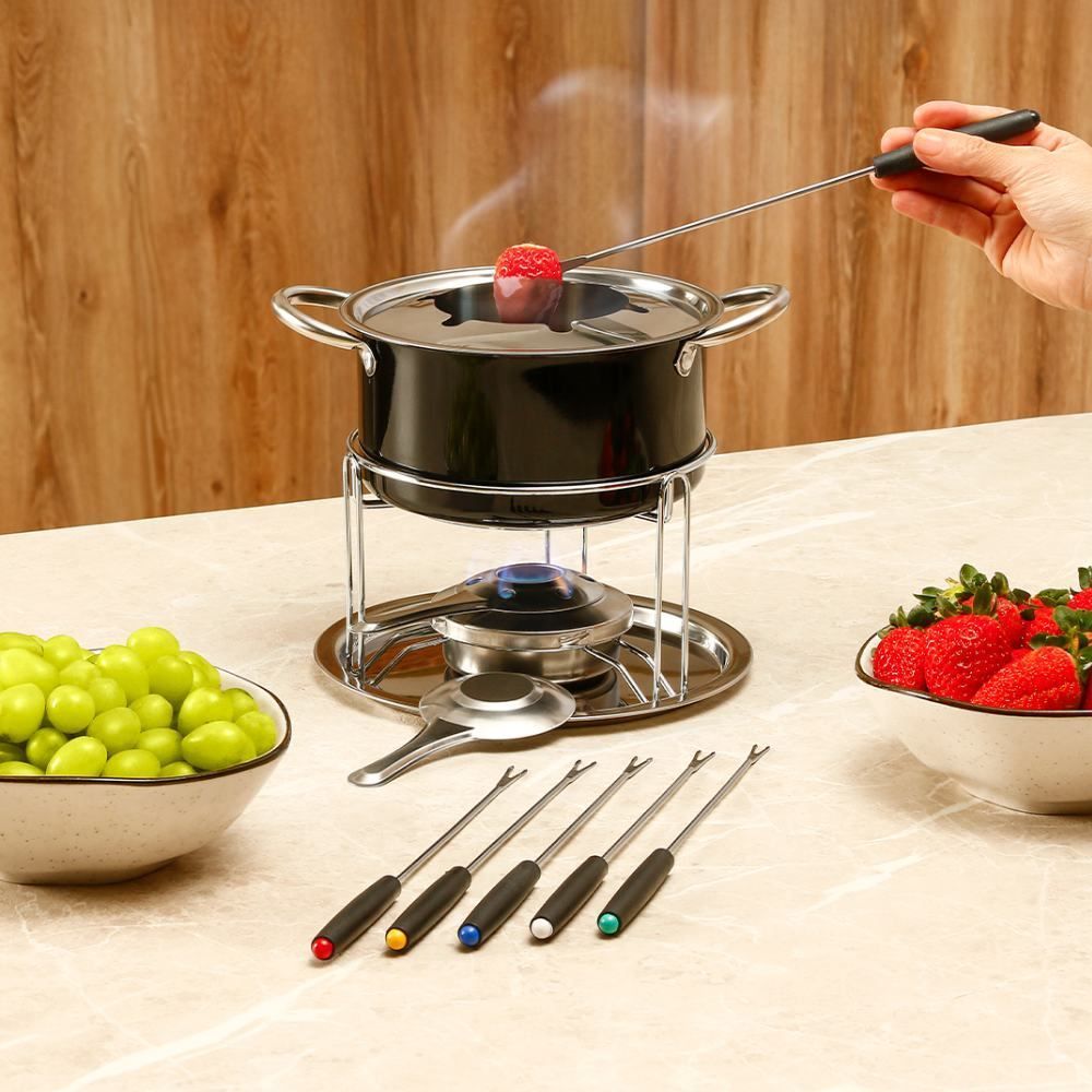 Jogo De Fondue Preto Havan Casa - 11 Peças