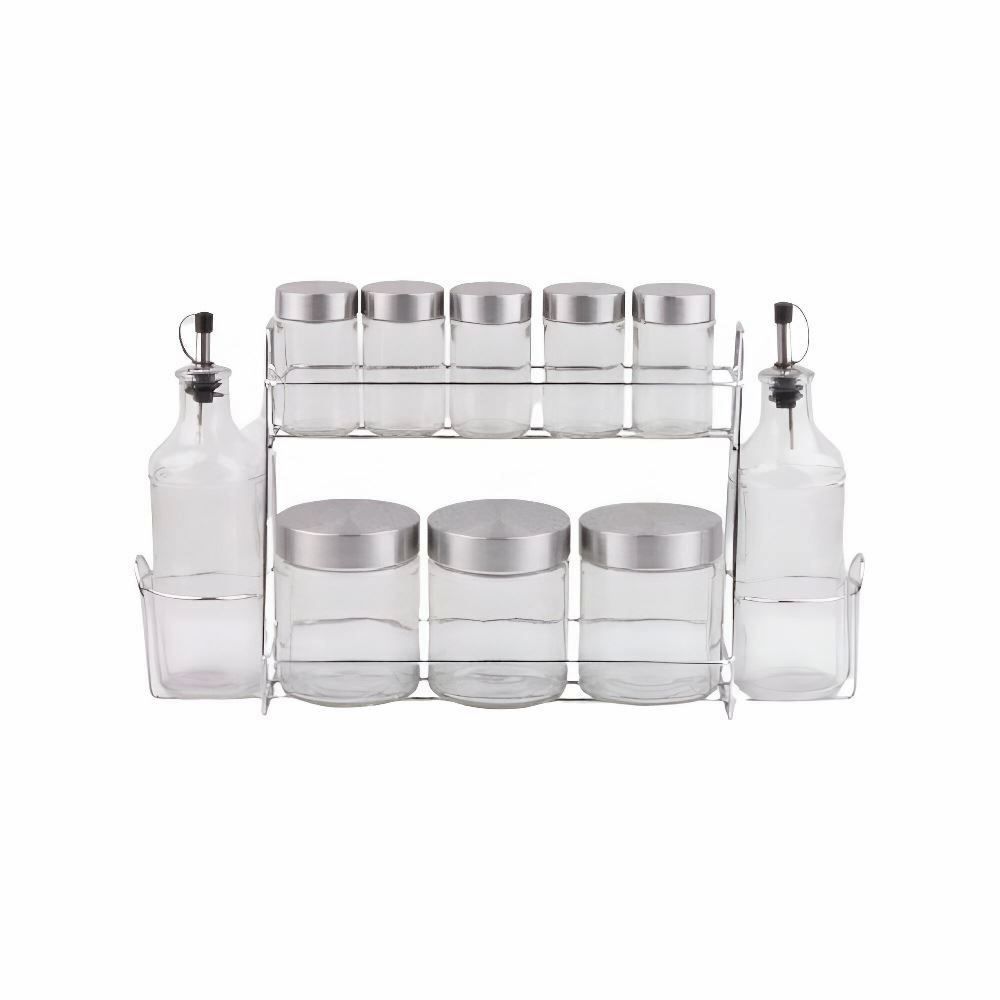 Jogo de Galheteiro e Porta Tempero com Suporte Havan Casa - 10 Peças