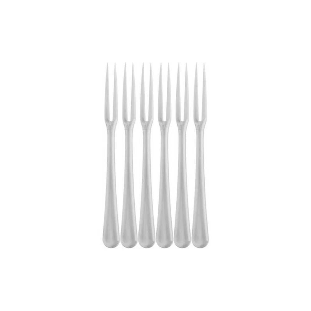 Jogo De Garfos Plásticos Para Petiscos 6 Peças - Branco