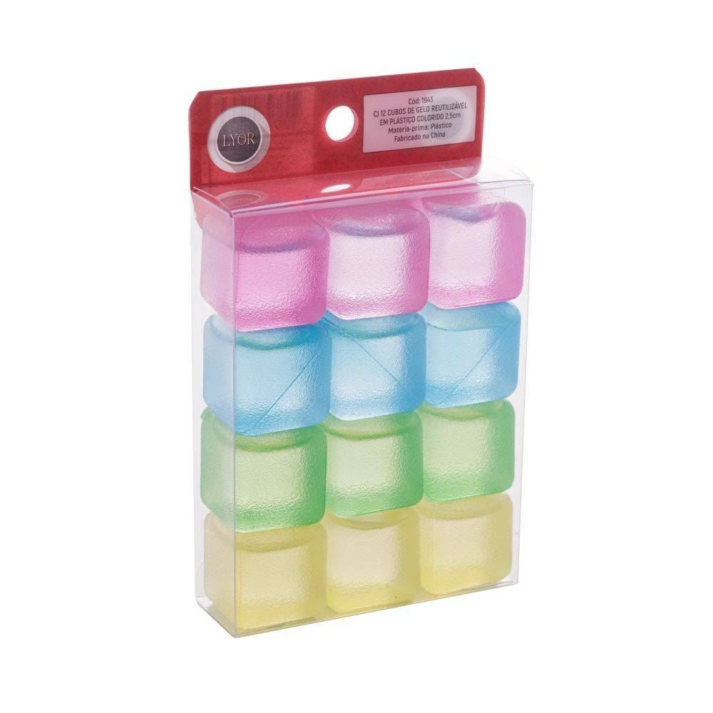 Jogo De Gelo Ecológico Lyor 12 Peças - Colorido