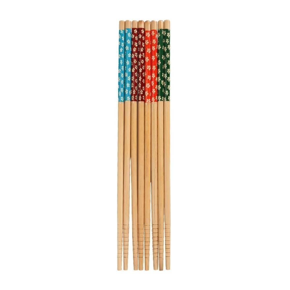 Jogo De Hashi Bambu Em Casa Tem 24Cm - 4 Pares