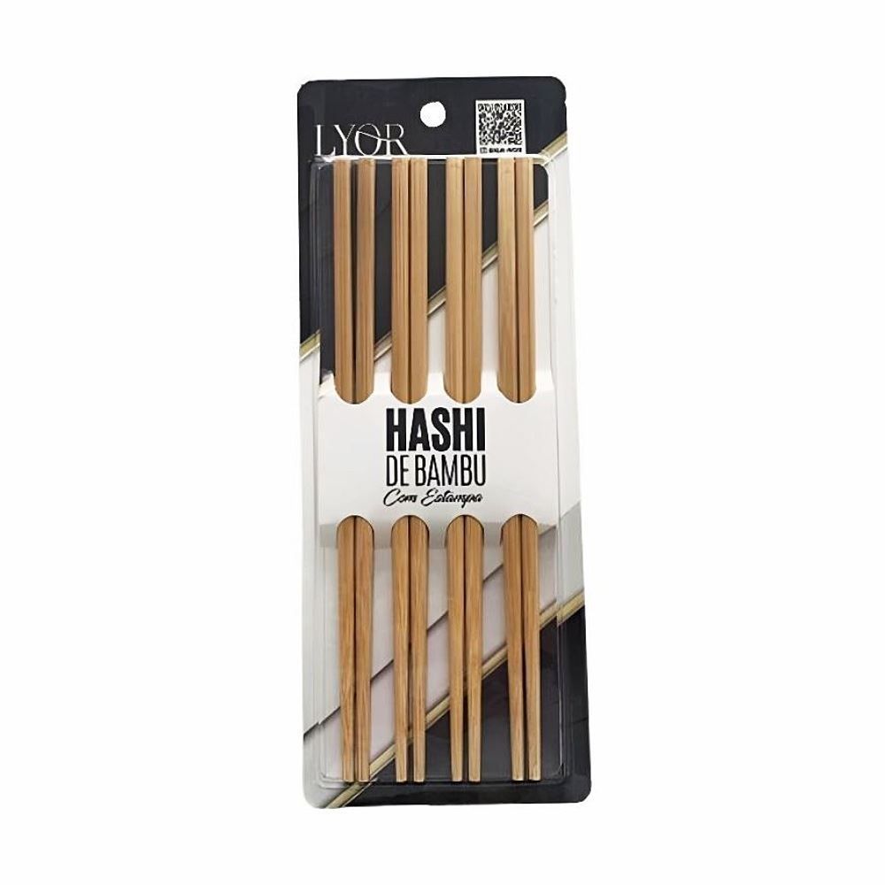Jogo de Hashi Bambu Lyor 24 cm - 4 Pares