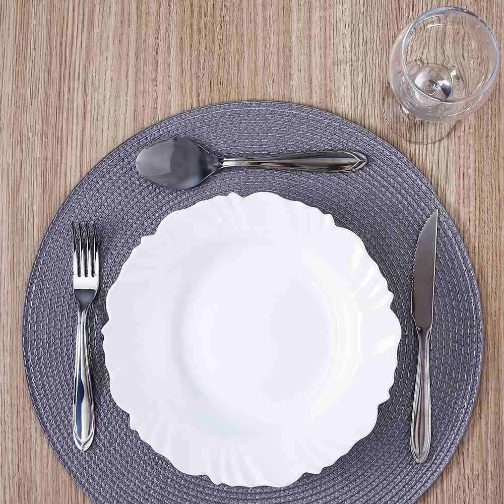 Aparelho De Jantar Opaline Pétala Com Taças Nadir 16 Peças - Branco