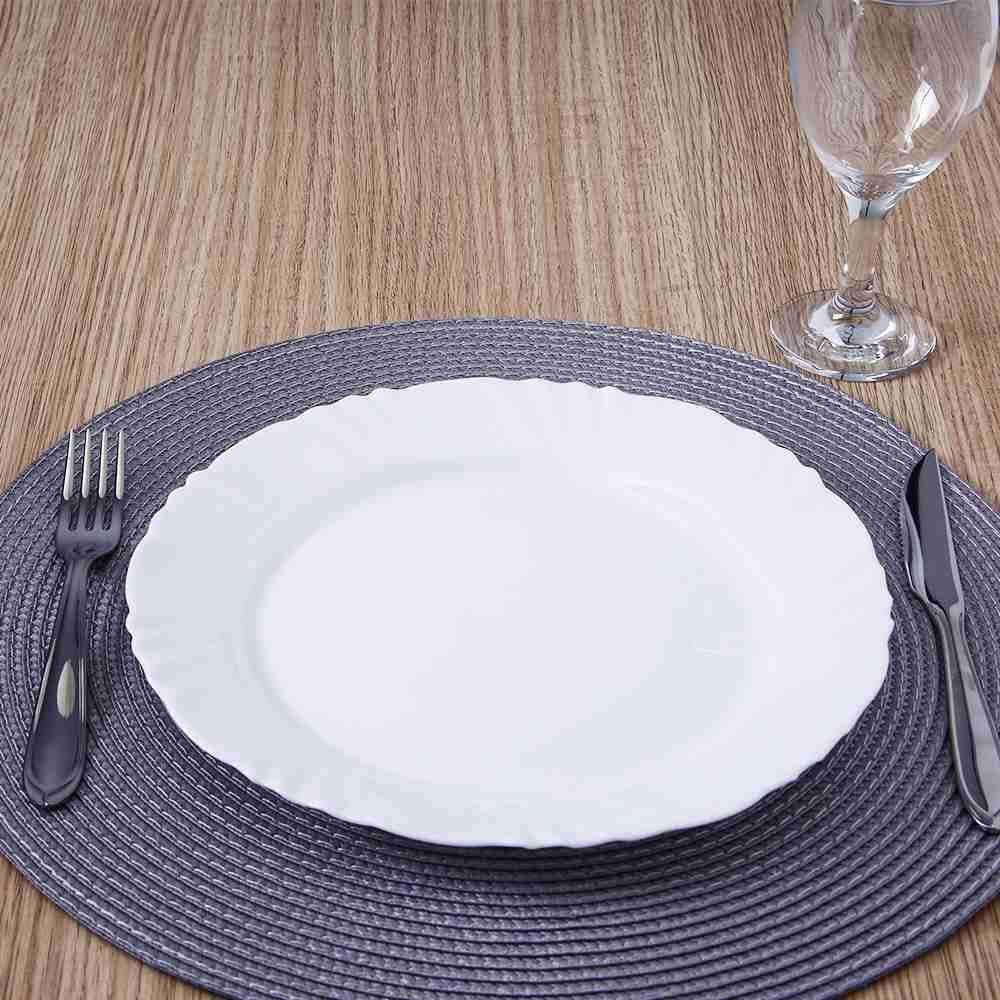 Aparelho De Jantar Opaline Pétala Com Taças Nadir 16 Peças - Branco