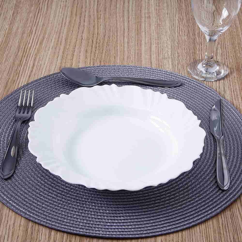 Aparelho De Jantar Opaline Pétala Com Taças Nadir 16 Peças - Branco