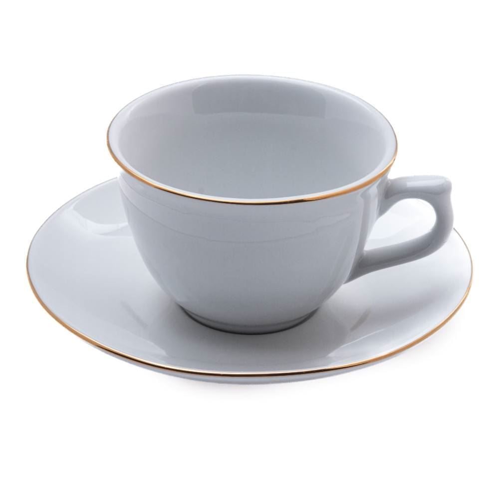 Jogo de Jantar Porcelana com Filete de Ouro Imperial Havan Casa - 20 Peças