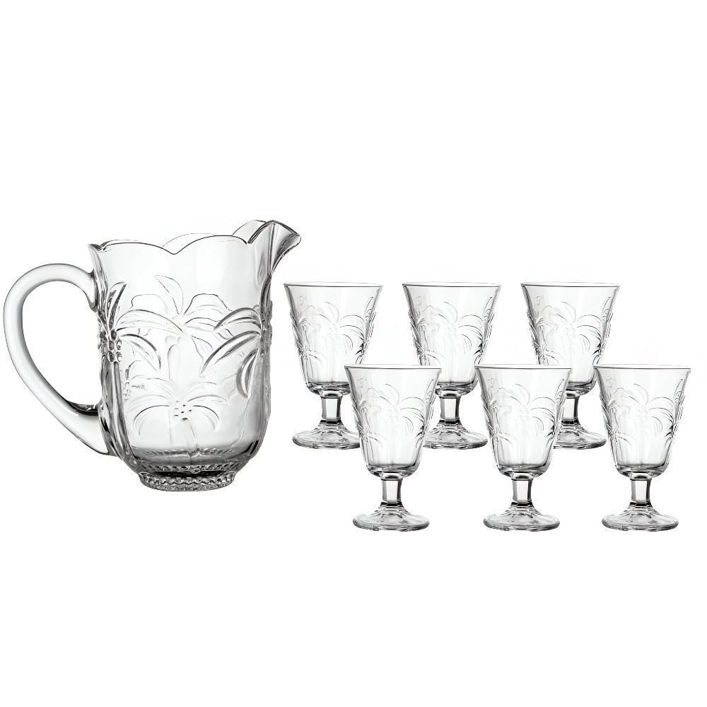 Jogo De Jarra Com Taças Coconut L' Hermitage - 7 Peças