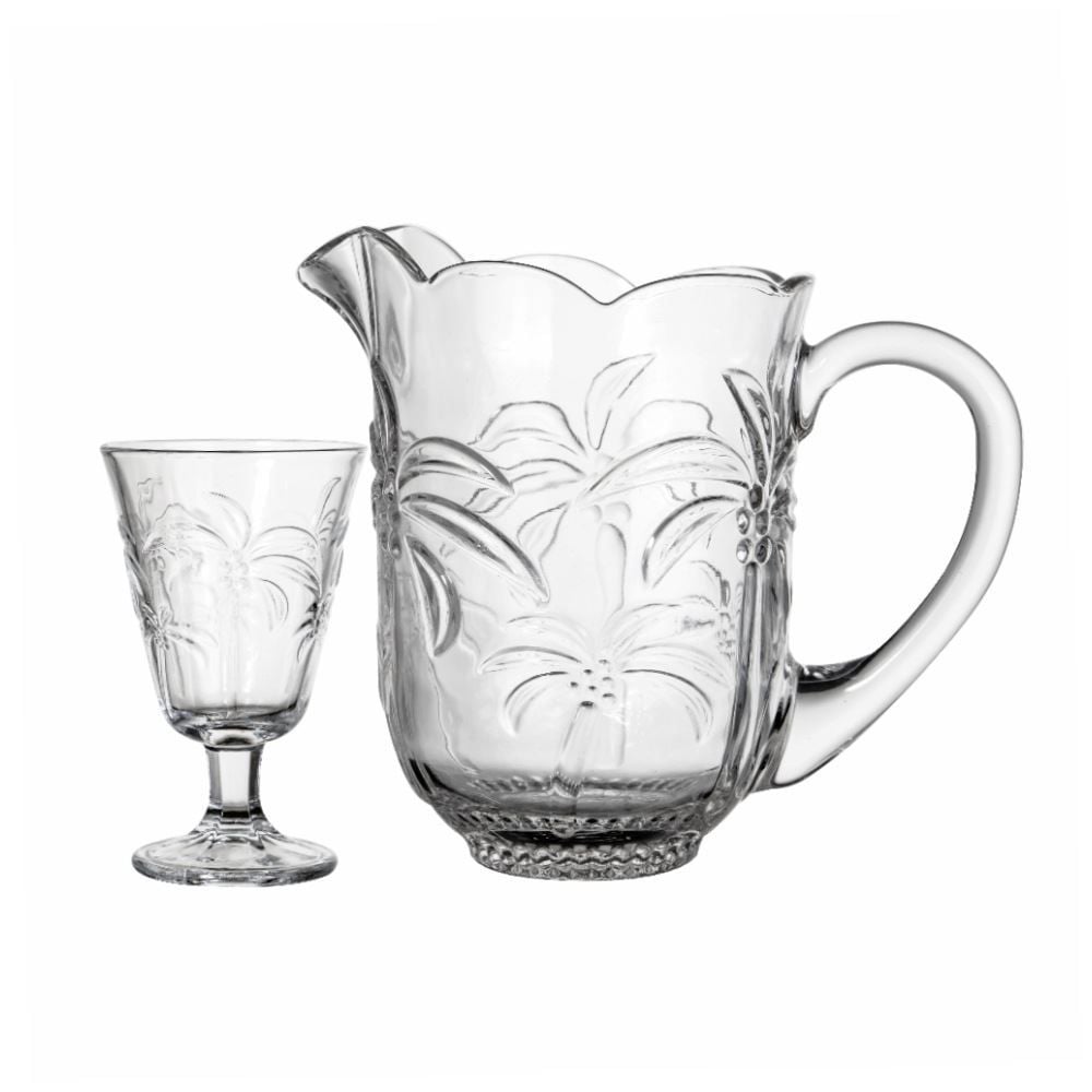 Jogo De Jarra Com Taças Coconut L' Hermitage - 7 Peças