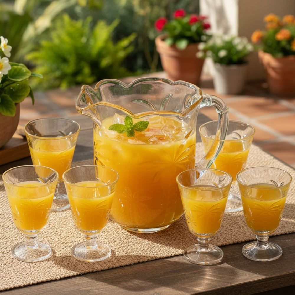 Jogo de Jarras com Taças Lyor 7 Peças - PALM