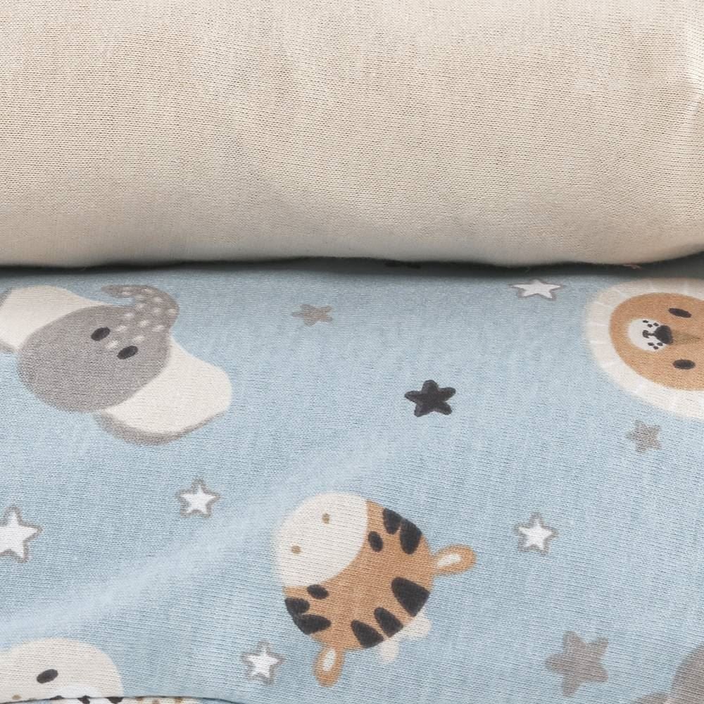 Jogo De Lençol Bebê 100% Algodão Havan Baby 3 Pçs - Safari