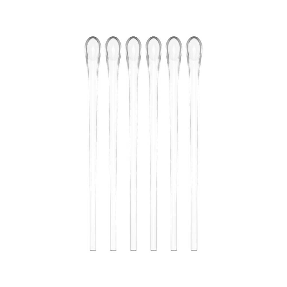 Jogo De Mexedores Plásticos Para Drinks 6 Peças - Transparente