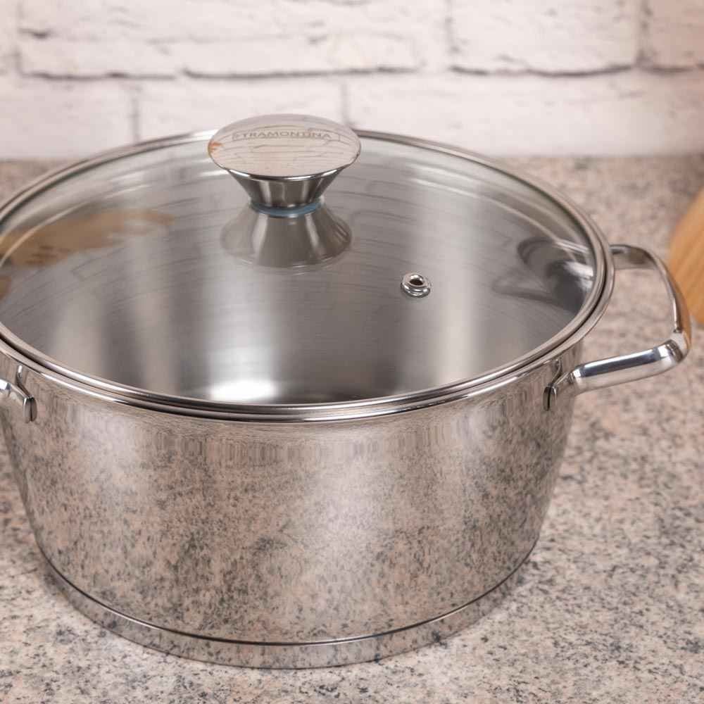 Jogo De Panelas Tramontina Indução Allegra 4 Peças - Inox