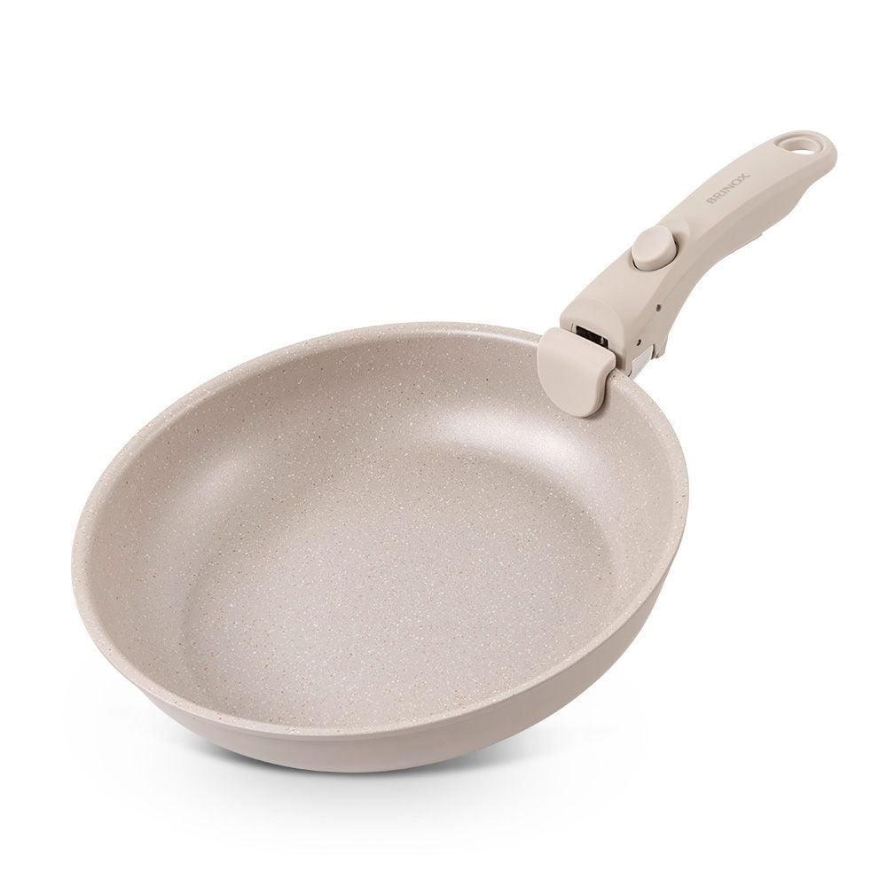 Jogo De Panelas Com Cabo Removível Fit 10 Peças Brinox - Areia