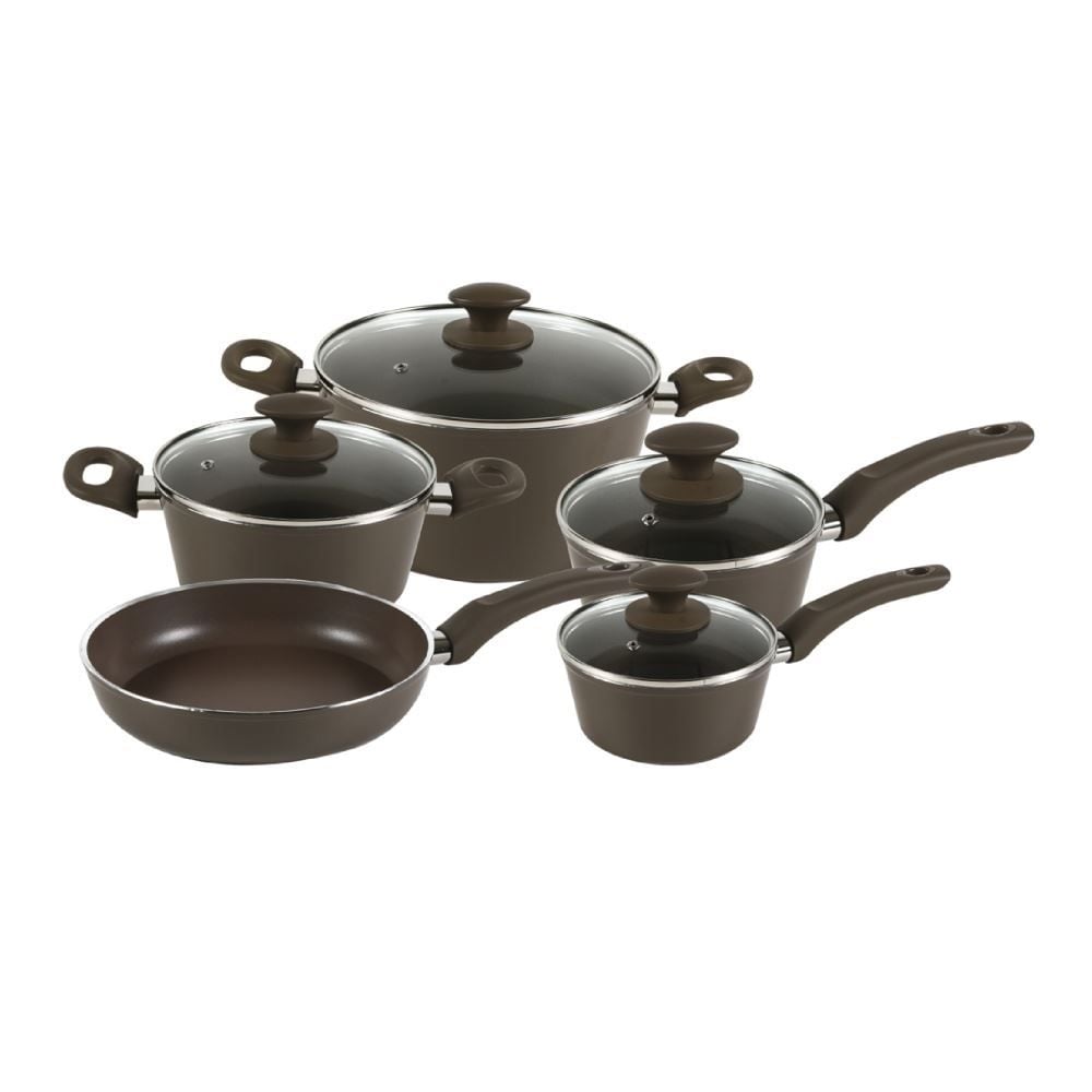 Jogo De Panelas De Indução Montreal Havan Casa 5 Peças - Camurça