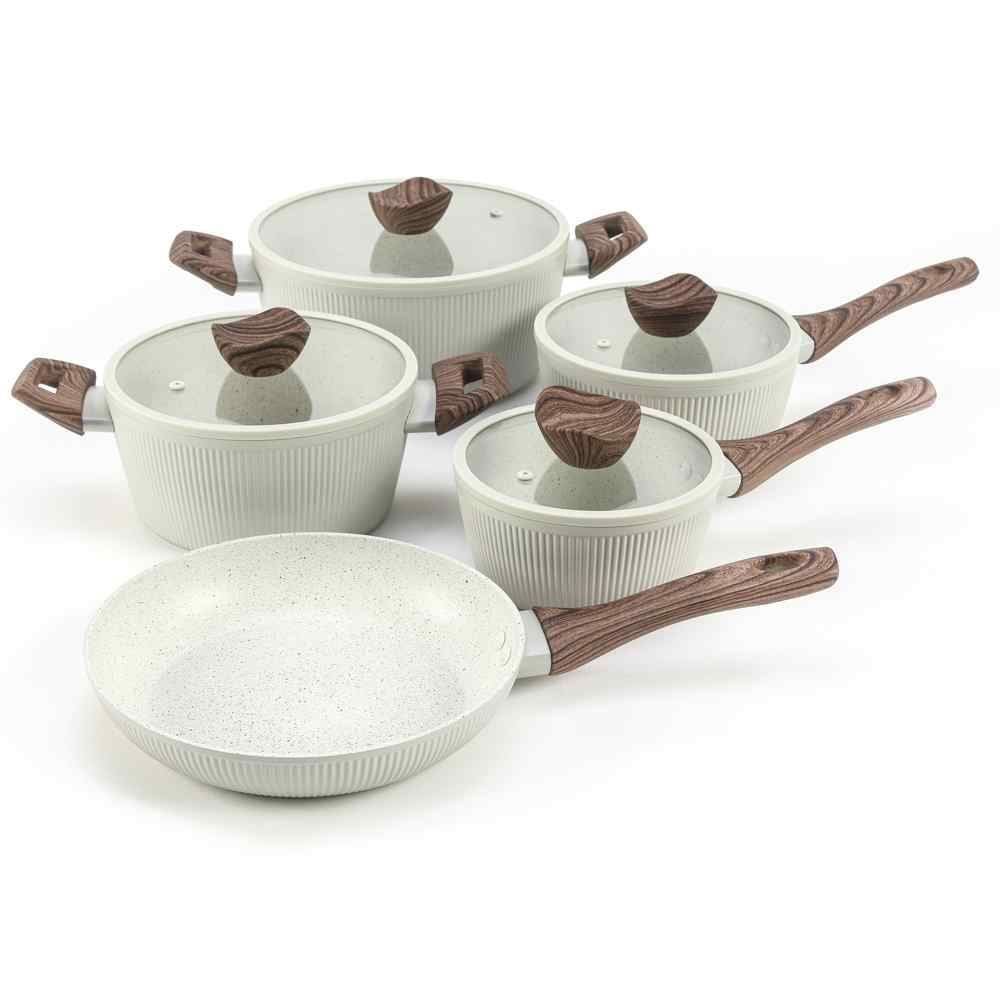 Jogo De Panelas Elegance Indução Havan Casa 5 Pçs - Baunilha 