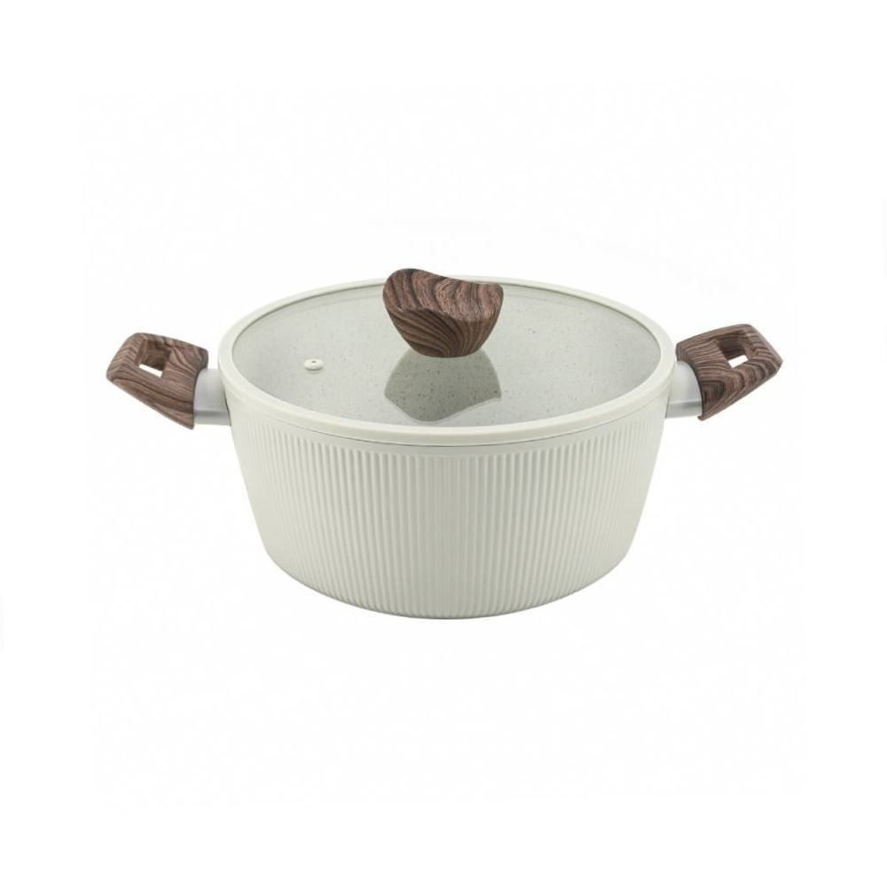 Jogo de Panelas Elegance Indução Havan Casa 5 Peças - Baunilha 