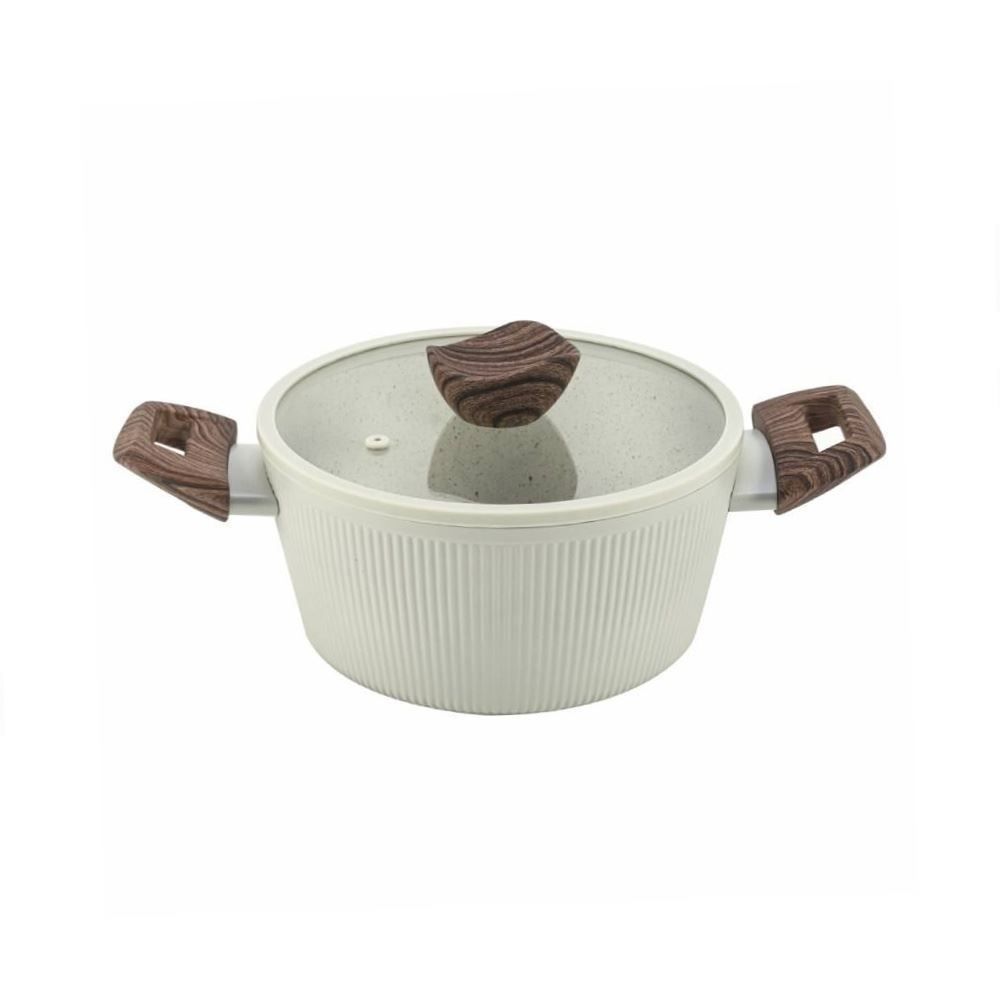 Jogo de Panelas Elegance Indução Havan Casa 5 Peças - Baunilha 