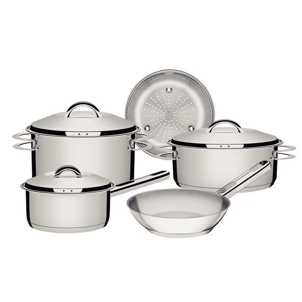 Jogo De Panelas Indução Tramontina Solar 5 Pçs - Aço Inox