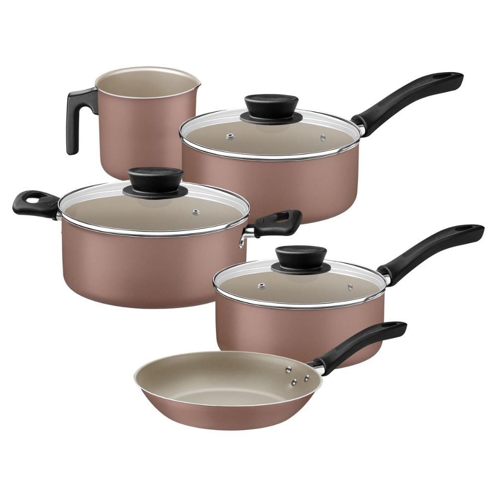 Jogo de Panelas Linz Tramontina 5 Peças - Mocaccino