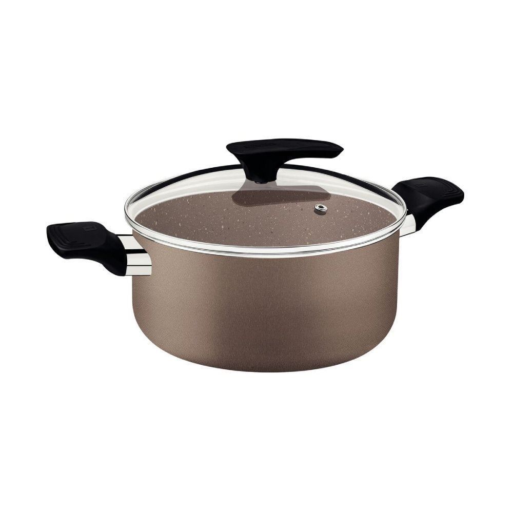 Jogo De Panelas Tramontina Milazzo 7 Peças - Amêndoa