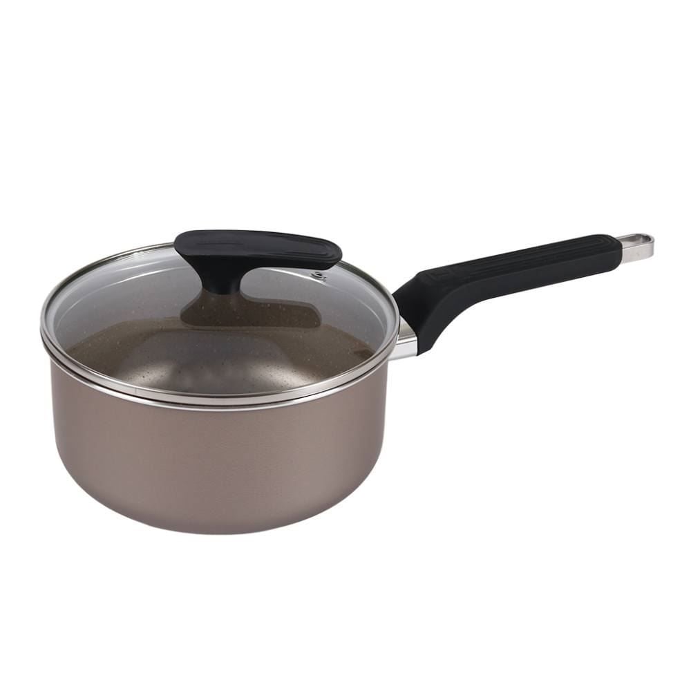 Jogo de Panelas Tramontina Milazzo Starflon Max Amêndoa - 7 Peças