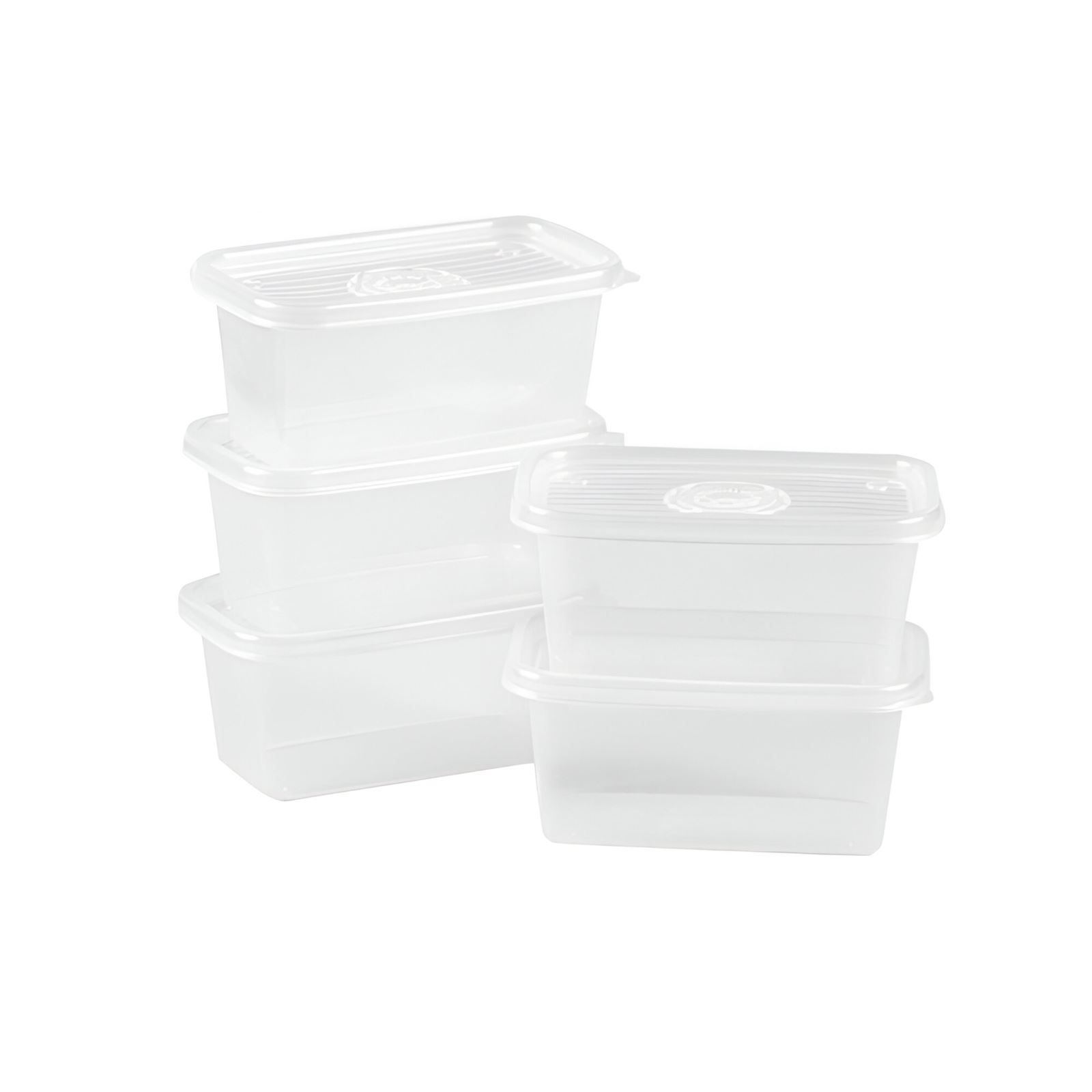 Jogo De Potes Retangular Pop Plasútil 380Ml - 5 Peças