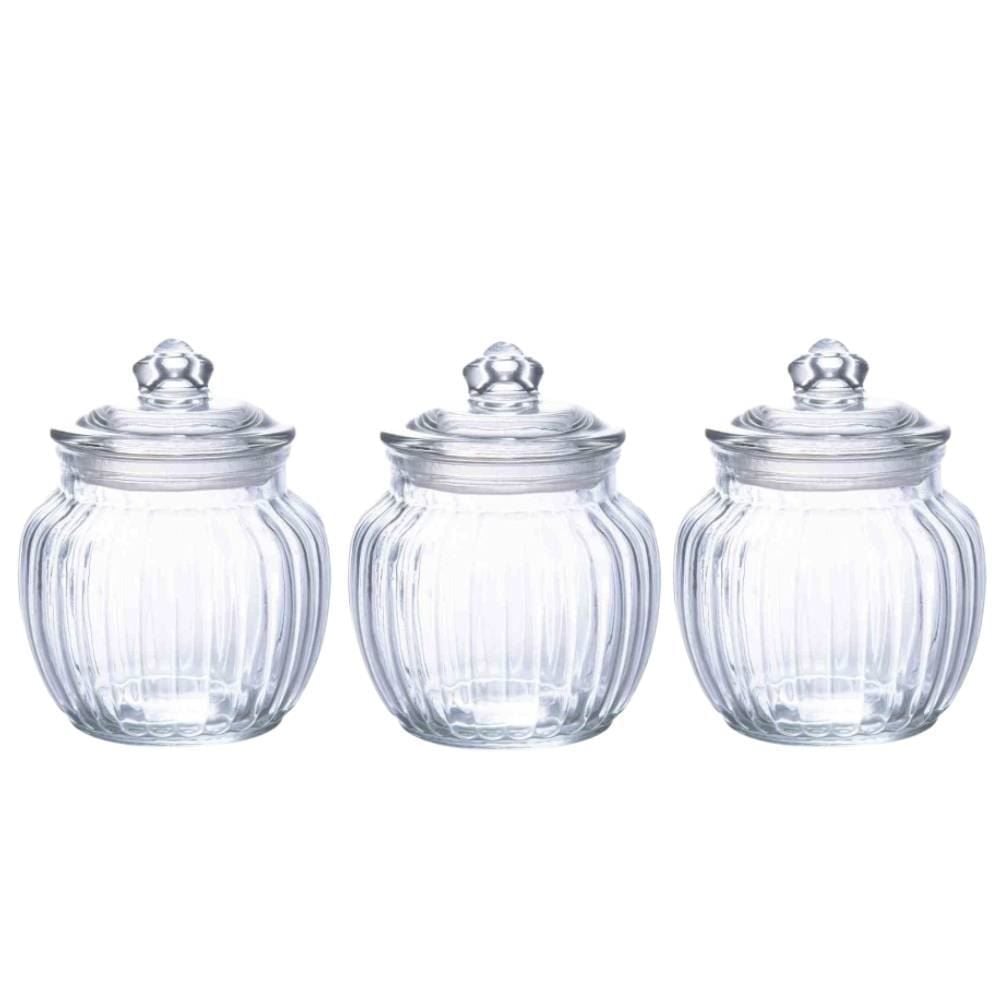 Jogo de Potes em Vidro Havan Casa 600Ml - 3 Peças
