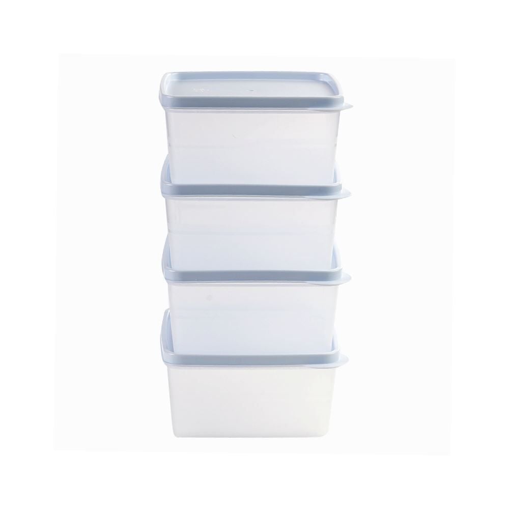 Jogo De Potes Herméticos Essencial Dup 1 Litro - 4 Peças