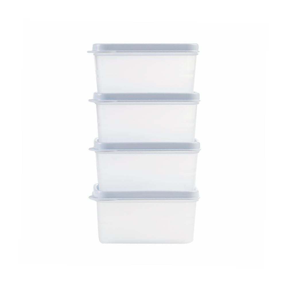 Jogo De Potes Herméticos Essencial Dup 250 Ml - 4 Peças