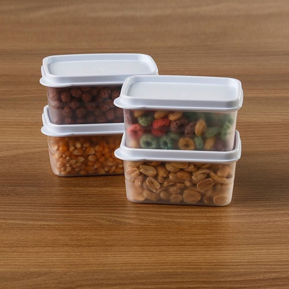 Jogo De Potes Herméticos Essencial Dup 250 Ml - 4 Peças