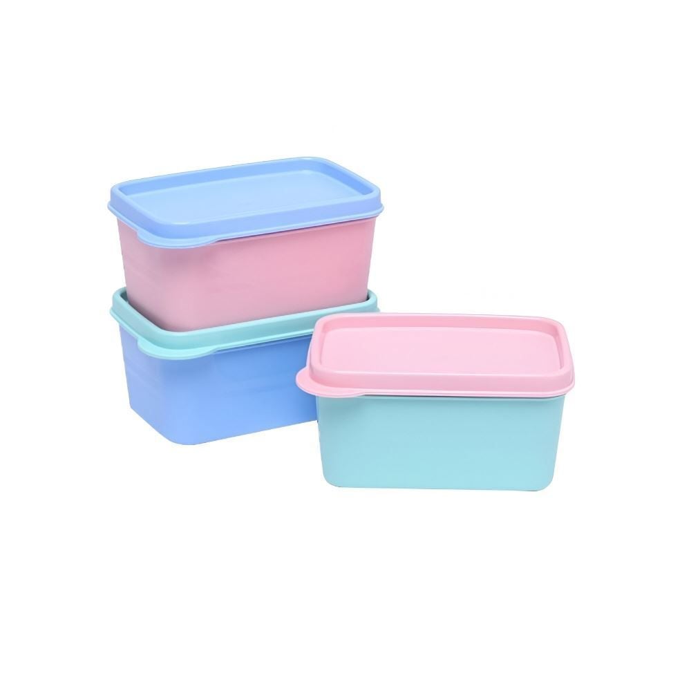 Jogo De Potes Herméticos Kids Dup 3 Peças 250 Ml - Colors