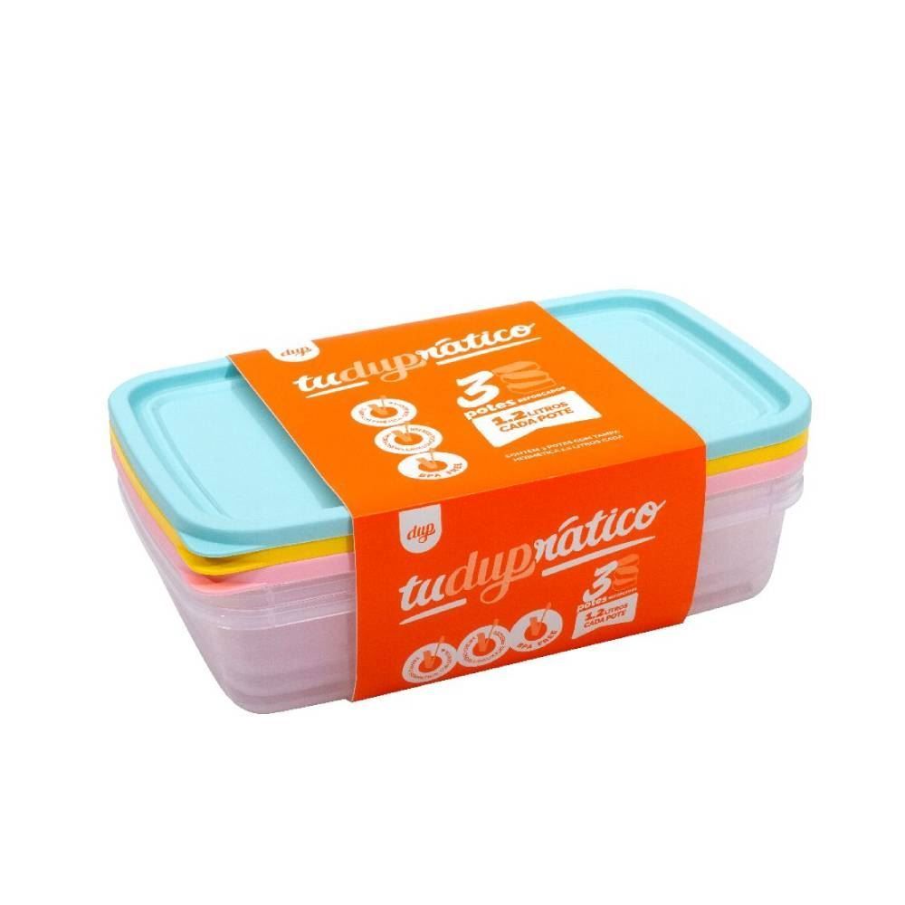 Jogo De Potes Herméticos Montreal 1,2L - Cristal