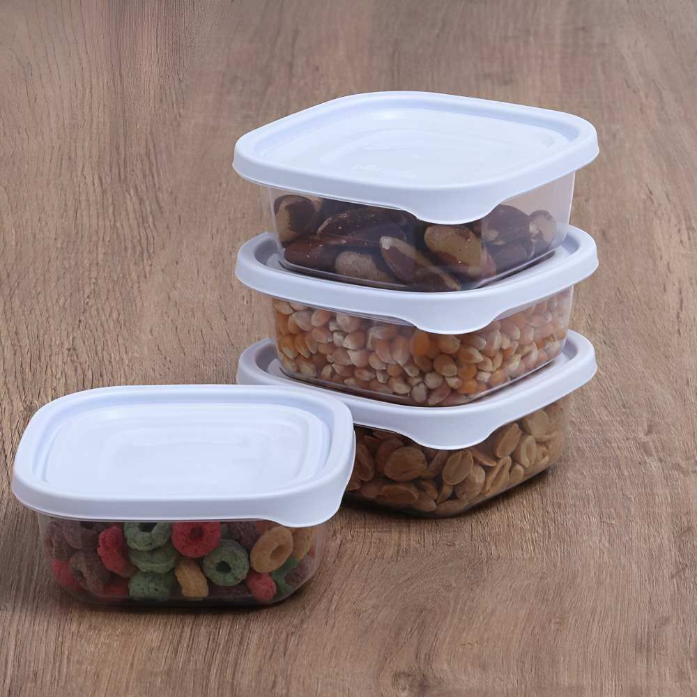 Jogo De Potes Mais Plasvale 250 Ml - 4 Peças