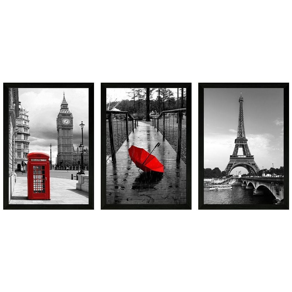 Jogo De Quadros Fx Quadros 28Cm 3 Peças - TRIO PARIS