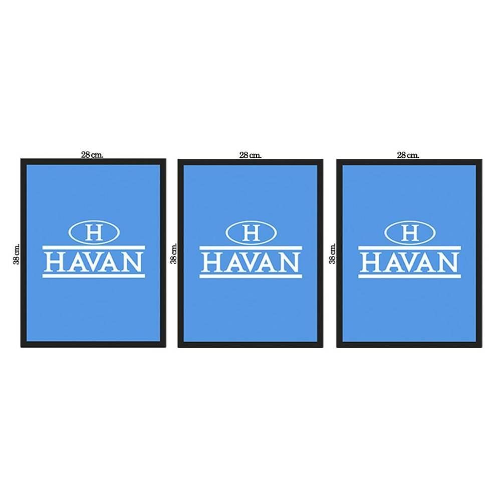 Jogo De Quadros Fx Quadros 28Cm 3 Peças - Lua