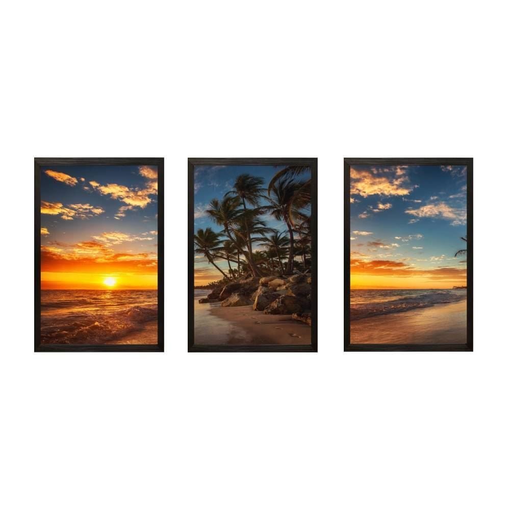 Jogo De Quadros Fx Quadros 28Cm 3 Peças - Coqueiros