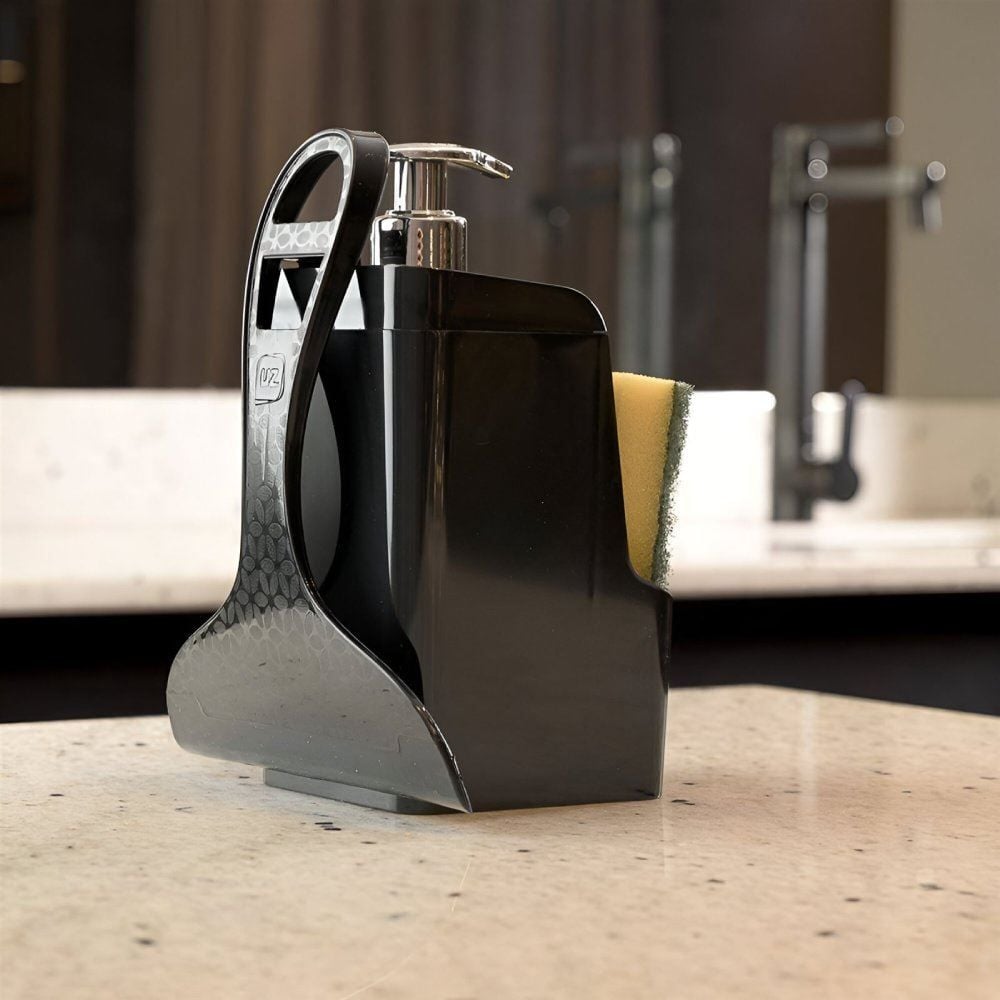 Jogo de Rodo e Dispenser de Detergente Slim Uz 500Ml - Preto 