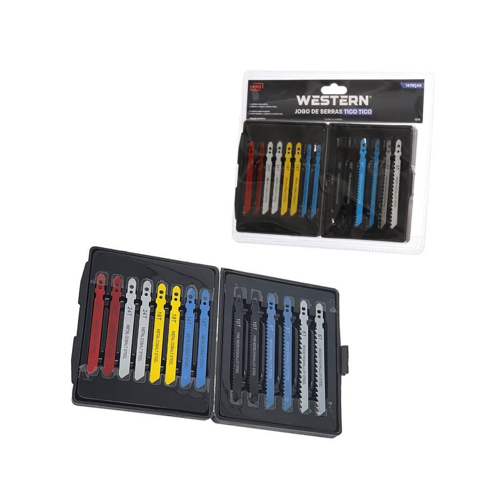 Jogo De Serra Para Serra Tico Tico Com 14 Peças Western - 1214