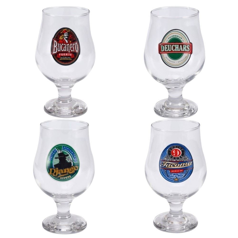 Jogo de Taças de Vidro Happy Hour Ruvolo 380Ml - Sortida