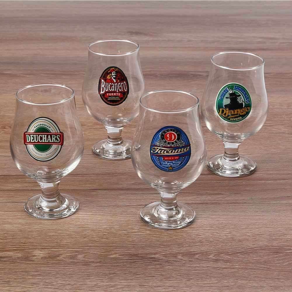 Jogo de Taças de Vidro Happy Hour Ruvolo 380Ml - 4 Peças