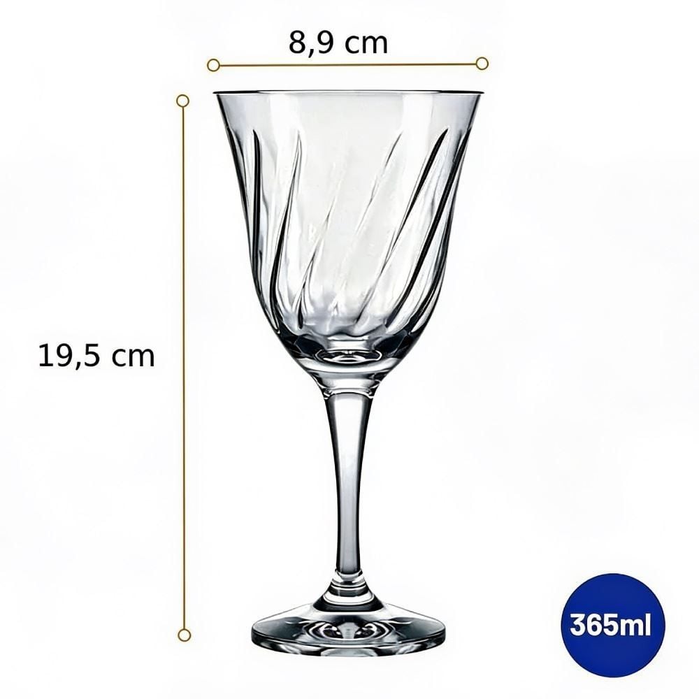 Jogo de Taças Lírio Nadir 365Ml - 6 Peças